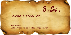 Berda Szabolcs névjegykártya
