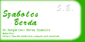 szabolcs berda business card